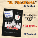 El Teatret acollirà la presentació d’«El Programa» de Festes 2026