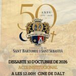 La Federació de Sant Bartomeu i Sant Sebastià celebrarà el seu acte institucional pel 50 aniversari el 10 d’octubre